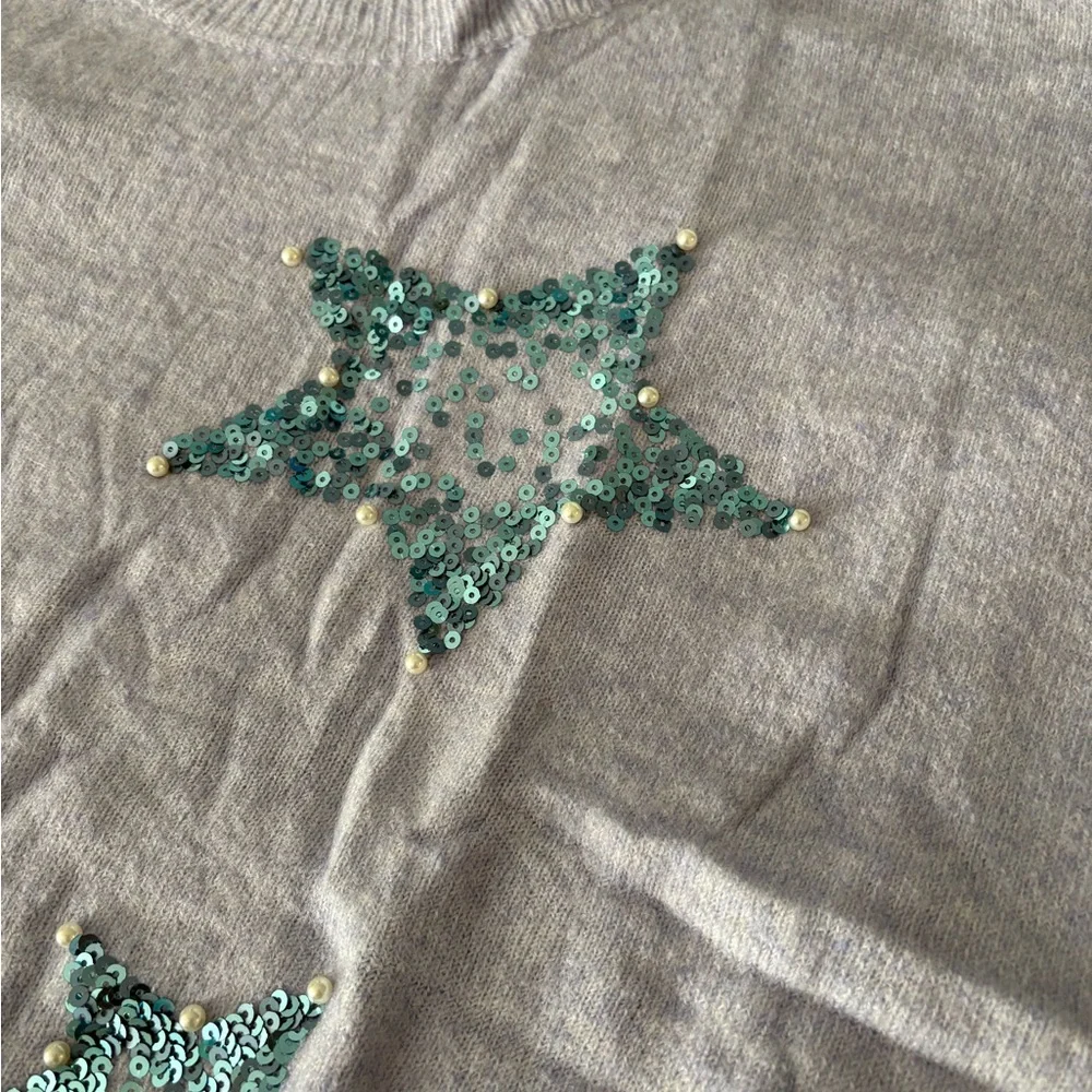 Fantastic Fawn Pastel Sweater with Sparkling Stars - Picture 5 of 9